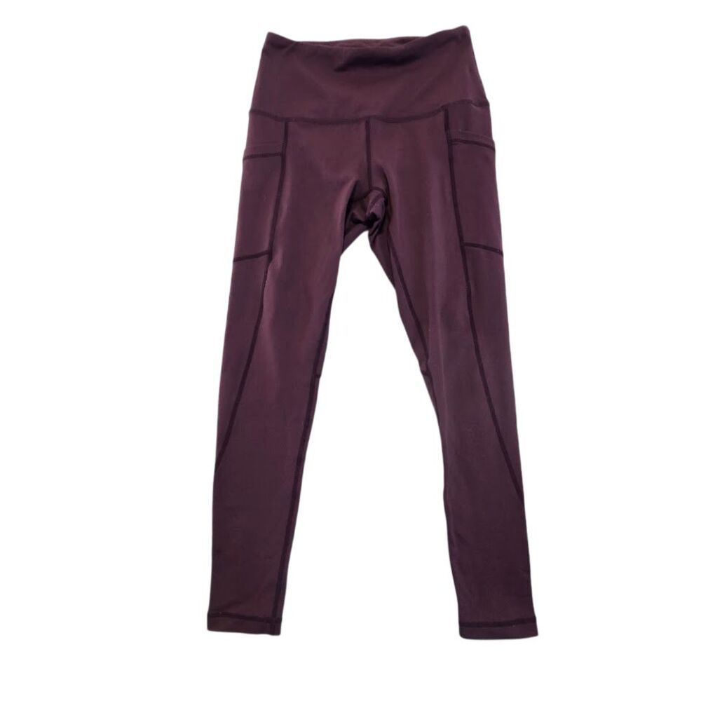 90 Degree by Reflex Leggings Women S Purple High Rise Pockets Athletic Yoga Core